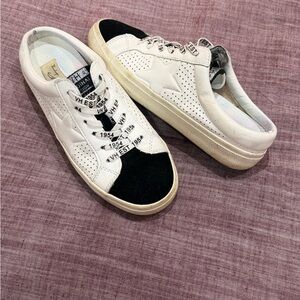 White and Black Star Sneakers